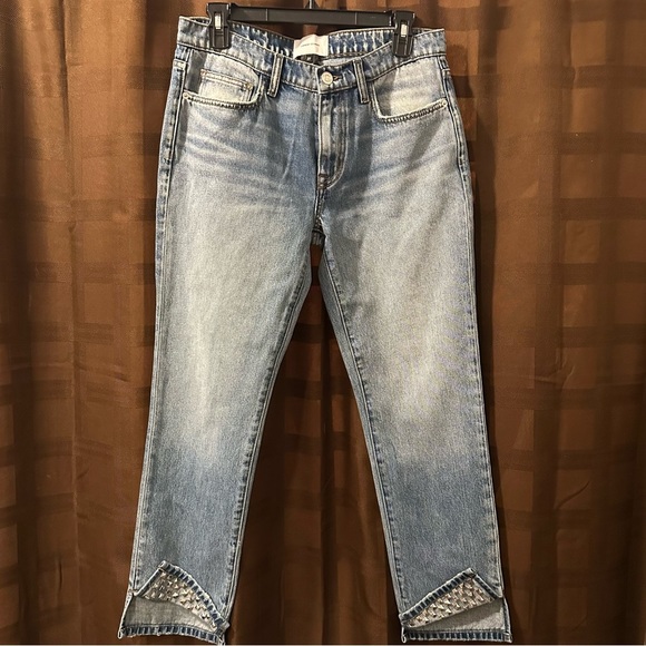 Current Elliott THE TURNT JEAN - Keeling Studded Jeans size 27 - Picture 7 of 11